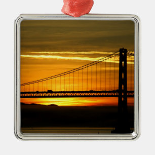 Noord-Amerika, VS, Californië, San Francisco. 3 Metalen Ornament