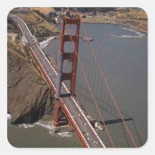 Noord-Amerika, VS, Californië, San Francisco, Vierkante Sticker