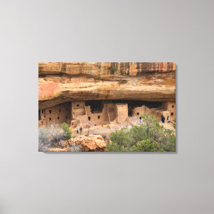 Noord-Amerika, VS, Colorado. Klipwoningen Canvas Afdruk