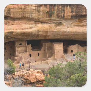 Noord-Amerika, VS, Colorado. Klipwoningen Vierkante Sticker