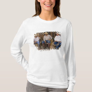 Noord-Amerika, VS. Cowboys ontspannen en T-shirt