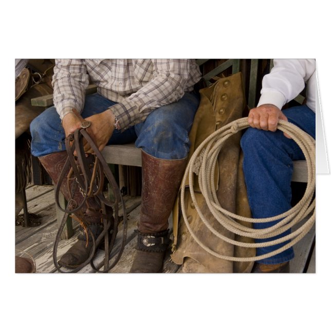 Noord-Amerika, VS. Cowboys relaxing and 2 (Voorkant Horizontaal)