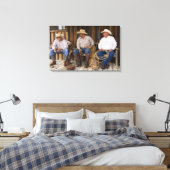 Noord-Amerika, VS. Cowboys relaxing and Canvas Afdruk (Insitu (Slaapkamer))