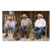 Noord-Amerika, VS. Cowboys relaxing and Foto Afdruk (Voorkant)