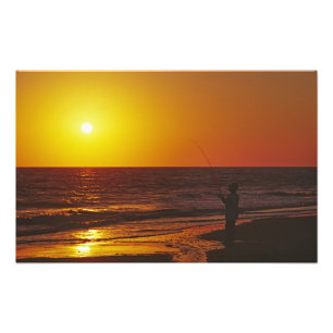 Noord-Amerika, VS, Florida, Sanibel Island. Foto Afdruk