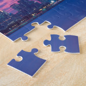 Noord-Amerika, VS, IL. Chicago silhouet bij scheme Legpuzzel (Zijkant)