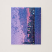 Noord-Amerika, VS, IL. Chicago silhouet bij scheme Legpuzzel (Verticaal)