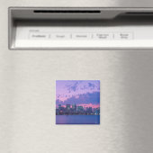 Noord-Amerika, VS, IL. Chicago silhouet bij scheme Magneet (Insitu (Vaatwasser))