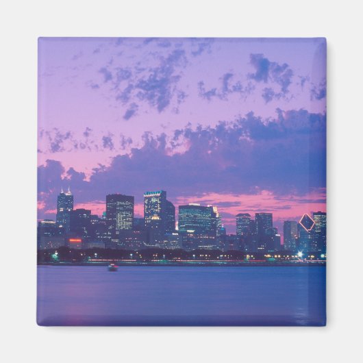 Noord-Amerika, VS, IL. Chicago silhouet bij scheme Magneet (Voorkant)