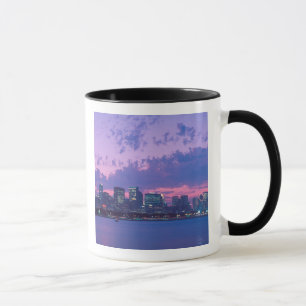 Noord-Amerika, VS, IL. Chicago silhouet bij scheme Mok