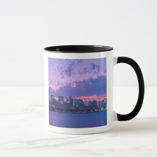Noord-Amerika, VS, IL. Chicago silhouet bij scheme Mok (Rechts)