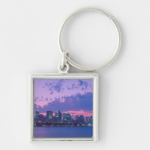 Noord-Amerika, VS, IL. Chicago silhouet bij scheme Sleutelhanger