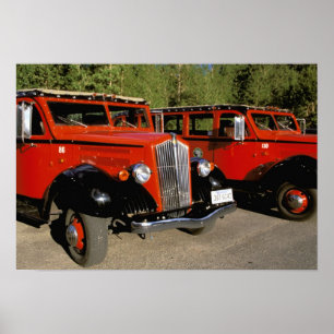 Noord-Amerika, VS, Montana. Klassieke Ford uit 193 Poster