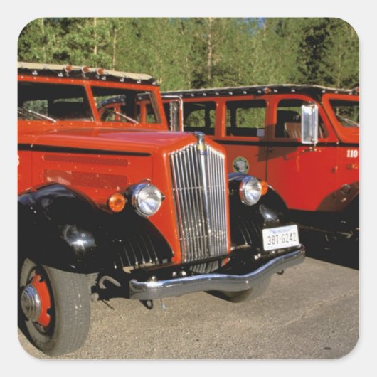 Noord-Amerika, VS, Montana. Klassieke Ford uit 193 Vierkante Sticker (Voorkant)