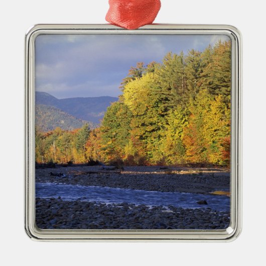 Noord-Amerika, VS, NH, Saco River. Kobbelen Metalen Ornament (Voorkant)