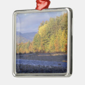 Noord-Amerika, VS, NH, Saco River. Kobbelen Metalen Ornament (Links)