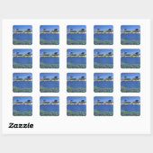 Noord-Amerika, VS, Staat Washington, Seattle, Vierkante Sticker (Vel)