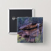 Noord-Amerika, VS, Utah, Zion National Park. 3 Vierkante Button 5,1 Cm (Voorkant /achterkant)
