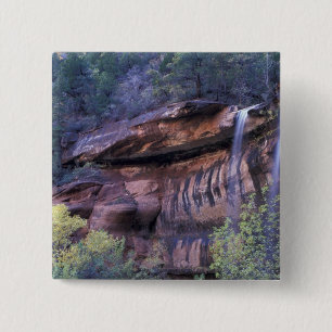 Noord-Amerika, VS, Utah, Zion National Park. 3 Vierkante Button 5,1 Cm