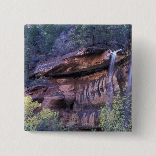 Noord-Amerika, VS, Utah, Zion National Park. 3 Vierkante Button 5,1 Cm (Voorkant)