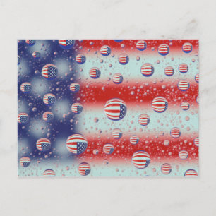 Noord-Amerika, VS, WA, Redmond, Amerikaanse vlag Briefkaart