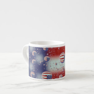 Noord-Amerika, VS, WA, Redmond, Amerikaanse vlag Espresso Kop