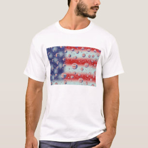 Noord-Amerika, VS, WA, Redmond, Amerikaanse vlag T-shirt