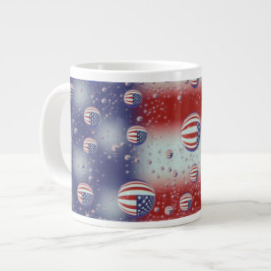 Noord-Amerika, VS, WA, Redmond, Vlag van de V.S. Grote Koffiekop