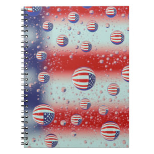 Noord-Amerika, VS, WA, Redmond, Vlag van de V.S. Notitieboek