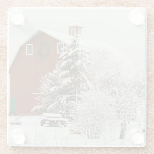 Noord-Amerika, VS, WA, Whidbey Island Glazen Onderzetter (Achterkant)