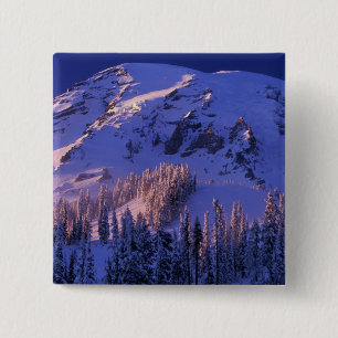 Noord-Amerika, VS, Washington, Mt. Rainier 5 Vierkante Button 5,1 Cm