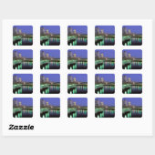 Noord-Amerika, VS, Washington State, Seattle. 6 Vierkante Sticker (Vel)