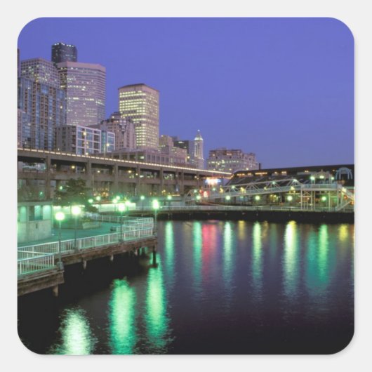 Noord-Amerika, VS, Washington State, Seattle. 6 Vierkante Sticker (Voorkant)