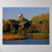 Noord-Amerika, VS, Wisconsin. Red Barn in Poster (Voorkant)