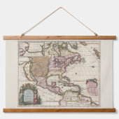 Noord-Amerika Zelden Historische Oude Wereldkaart Hangend Wandkleed (Voorkant)