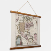 Noord-Amerika Zelden Historische Oude Wereldkaart Hangend Wandkleed (Gebogen)