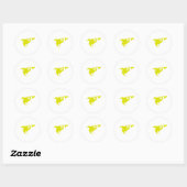 Noord-Amerikaans continent Ronde Sticker (Vel)