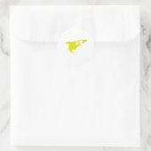 Noord-Amerikaans continent Ronde Sticker (Tas)