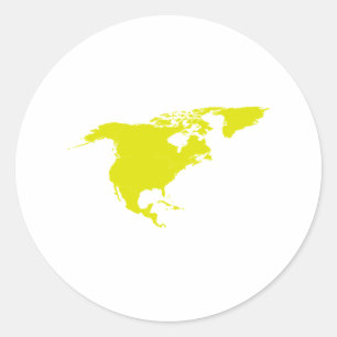 Noord-Amerikaans continent Ronde Sticker