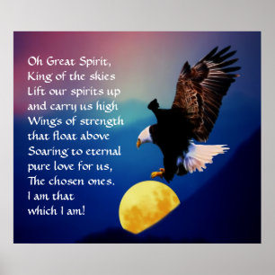 Noord-Amerikaans Indiaas gebed Poster