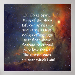 Noord-Amerikaans Indiaas gebed Poster