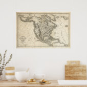 Noord-Amerikaans Poster voor  kaart (Keuken)