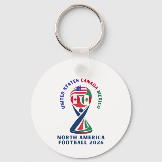 Noord-Amerikaans Voetbal 2026 | VS Canada Mexico Sleutelhanger (Voorkant)