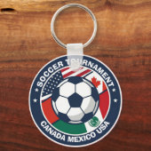 Noord-Amerikaans Voetbaltoernooi Sleutelhanger (Achterkant)