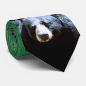 Noord-Amerikaans Zwart Beer Stropdas (Opgerold)
