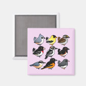 Noord-Amerikaanse achtertuin vogels Magneet (Voorkant / Achterkant)