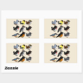 Noord-Amerikaanse achtertuin vogels Rechthoekige Sticker (Vel)