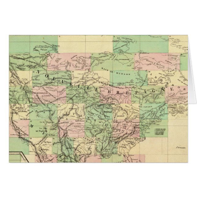 Noord-Amerikaanse Assemblagekaart (Voorkant Horizontaal)