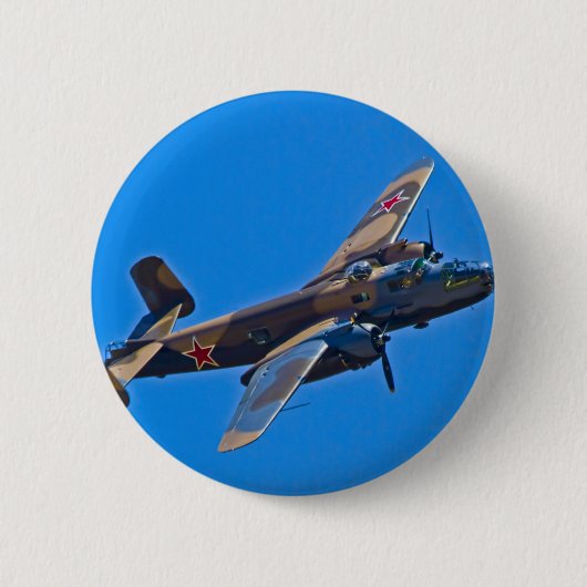 Noord-Amerikaanse B-25 Mitchel Ronde Button 5,7 Cm (Voorkant)