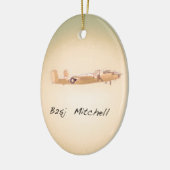 Noord-Amerikaanse B 25 Mitchell Keramisch Ornament (Links)